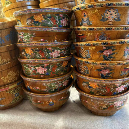 Hand painted auspicious motifs bowl alternate view