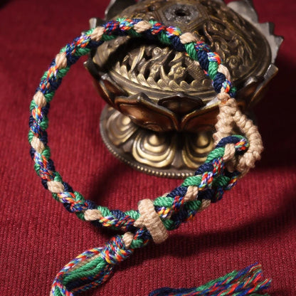 Auspicious Tibetan-Style Handwoven Red Cord Bracelet - Mixed Color 1 product image 4