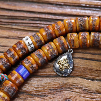 Yak bone mala display view