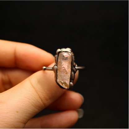 Himalayan crystal ring No 2 side view