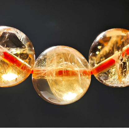 Natural citrine bracelet close up