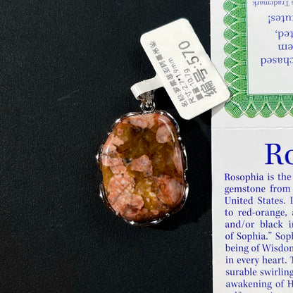 Azeztulite White Crystal Pendant Necklace with Certificate SKU image for No. 570 - Rosophia - 10.7g - Certificate