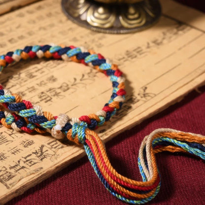 Auspicious Tibetan-Style Handwoven Red Cord Bracelet - Mixed Color 2 product image 3