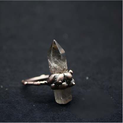 Himalayan crystal handmade ring No 1 main view