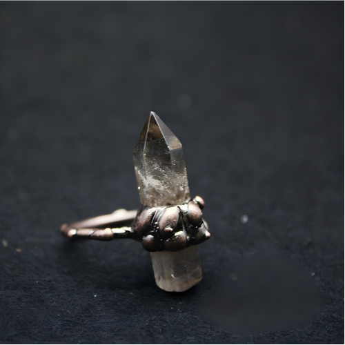 Himalayan crystal handmade ring No 1 main view