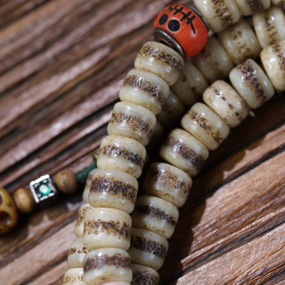 Yak leg bone mala display view