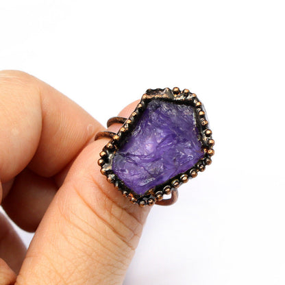Amethyst crystal texture detail