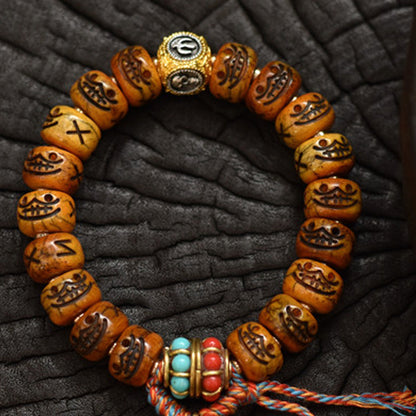 Potala Karma 82-02 - carved beads - actual product photograph