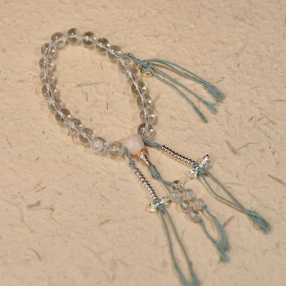 Handcrafted Himalayan Clear Quartz 21-Bead Mala - complete mala