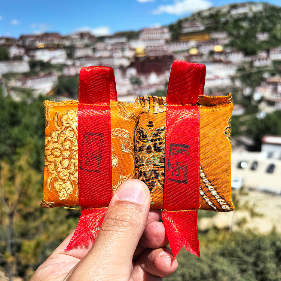 Tibetan brocade amulet - Zodiac Year - actual design reference