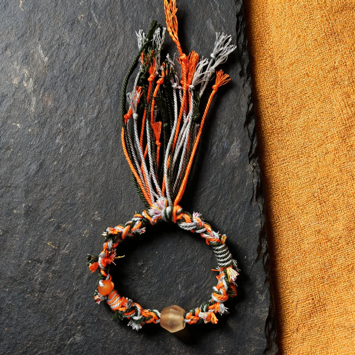Zhu Xia Hand-Braided Glass Bead Cord Bracelet