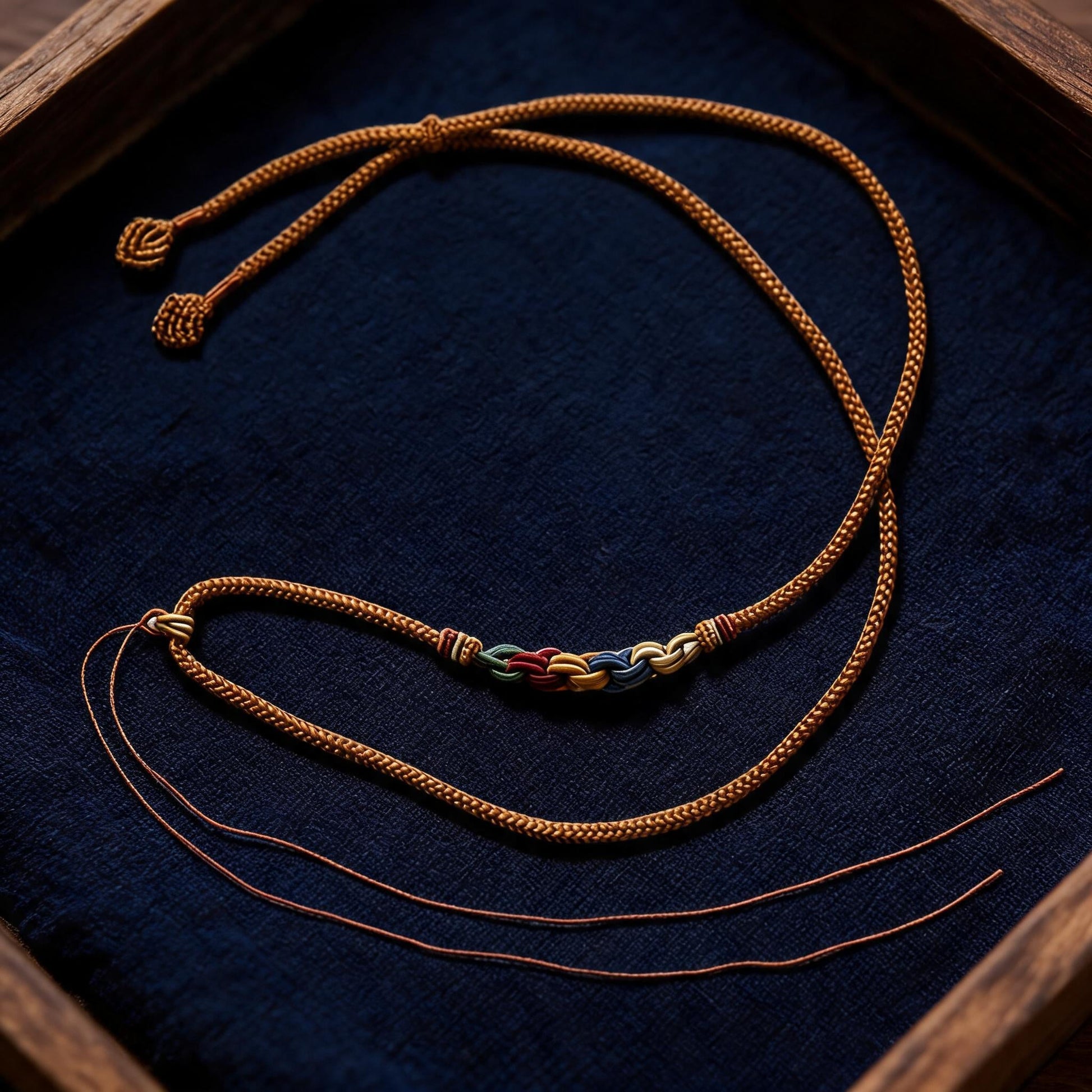 Hand painted Yellow Jambhala pendant close up