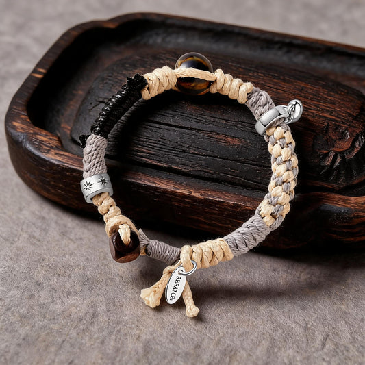 Mystic Realm Agate Braided Bracelet front full view