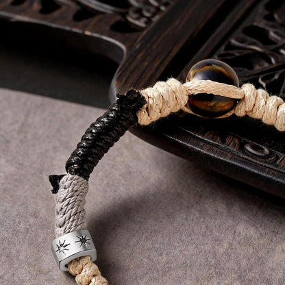 Mystic Realm Agate Braided Bracelet bead detail