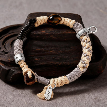 Mystic Realm Agate Braided Bracelet texture close-up