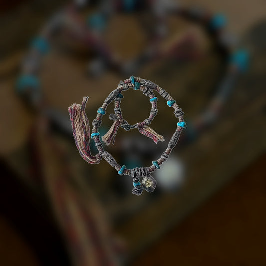 Tea Horse nomadic handwoven Tibetan-style necklace front full view