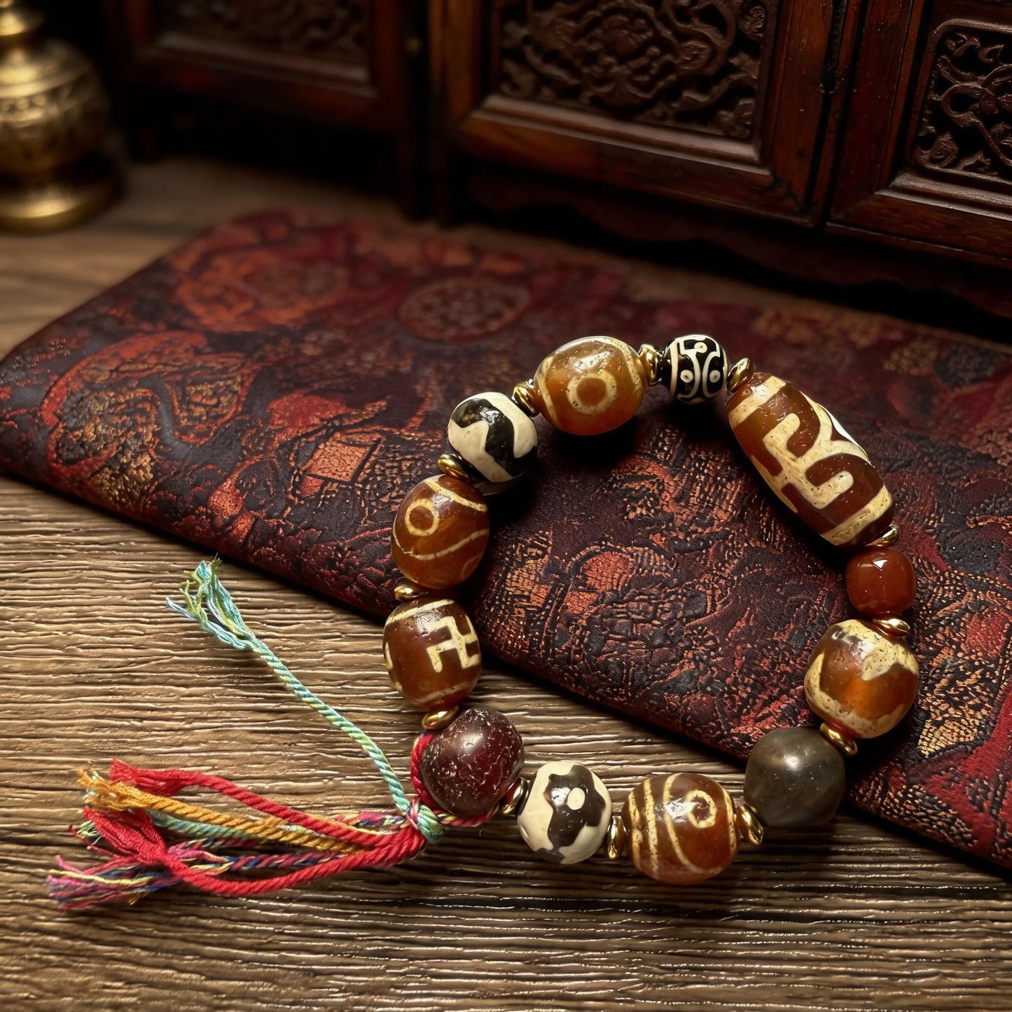 Old-stock agate Dzi bracelet series product view 6