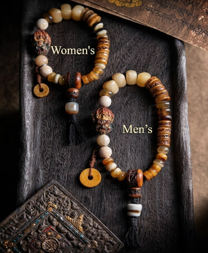 Mahakala yak bone and camel bone Tibetan style bracelet main view