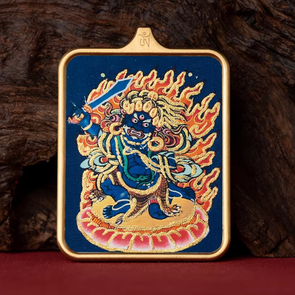 Acala Hand-Painted Thangka Pendant No. 2