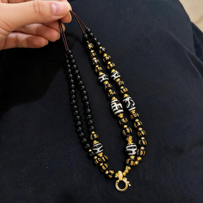 Design G dzi bead universal chain necklace display
