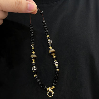 Design I dzi bead universal chain necklace display