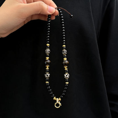 Design M dzi bead universal chain necklace display