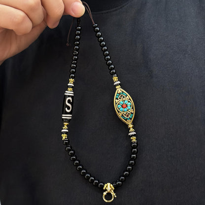Design O dzi bead universal chain necklace display