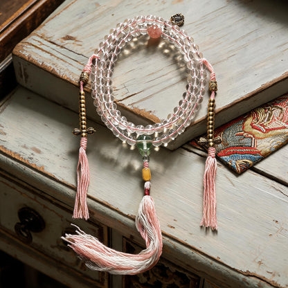 Clear quartz 108-bead mala hero