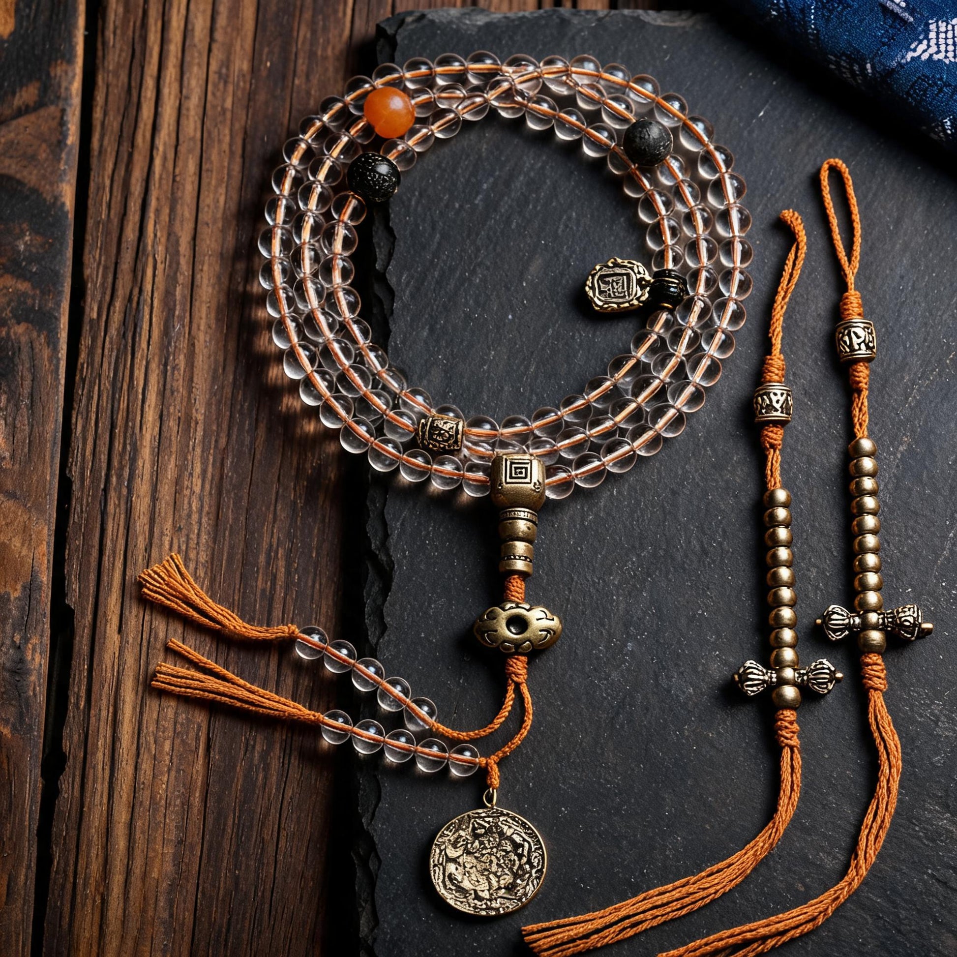 White crystal mala view 4