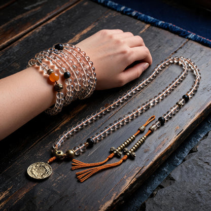 White crystal mala view 5