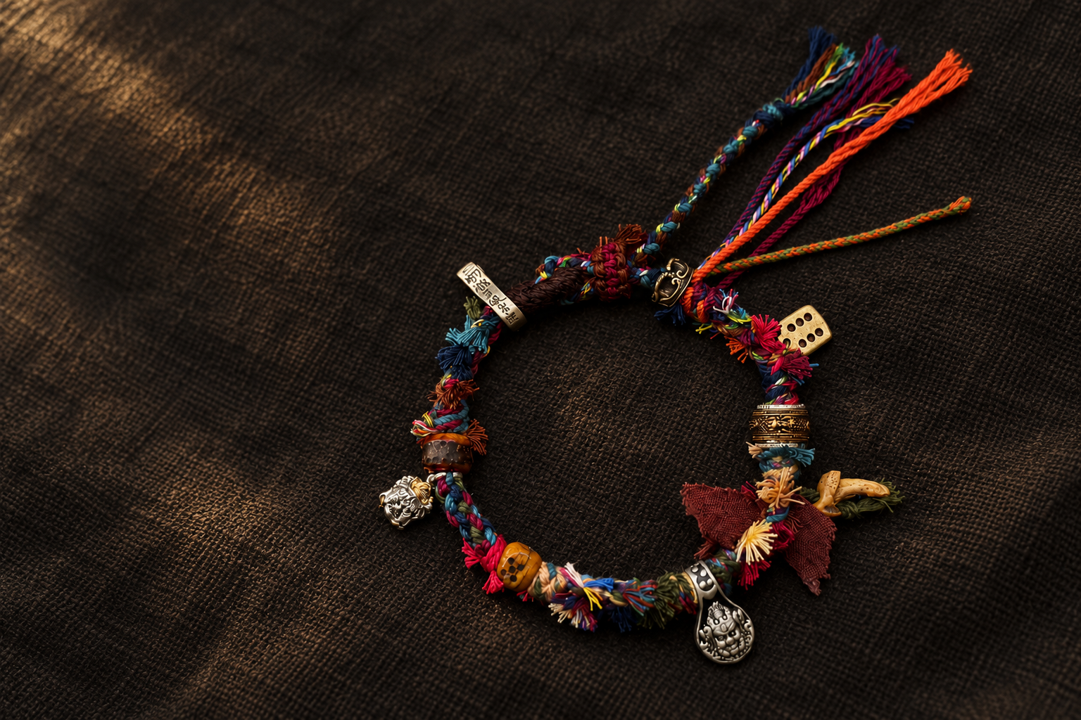 AI-assisted composition based on a photographed handmade bracelet